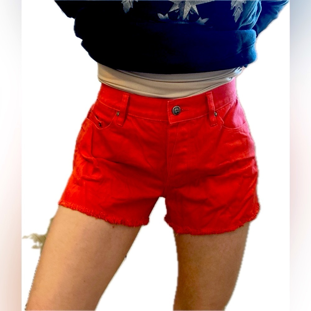 COPY - NWT Ksubi low-rise Jing shorts, high mid-waisted red denim BRAND NEW w/ … - Picture 12 of 15